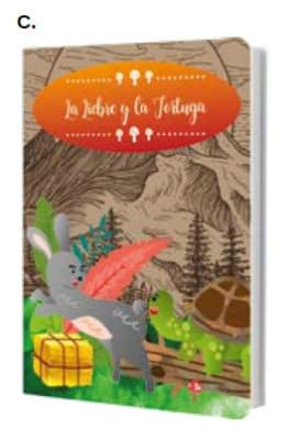 LIBRO DE CUENTO TAPA DURA LA LIEBRE Y LA TORTUGA 10 PAG ART & CRAF