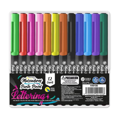 MARCADOR PUNTA PINCEL 12 COL LAVORO