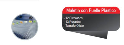 MALETIN C/FUELLE OF C/CIERRE 13 DIV COLOR NEGRO LAVORO