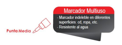 MARCADOR MULTIUSO AZUL P. MEDIA LAVORO