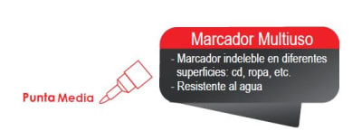 MARCADOR MULTIUSO ROJO  P. MEDIA LAVORO