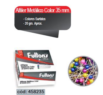 ALFILER METALICO 35MM COLOR CJA 20 GR FULTONS