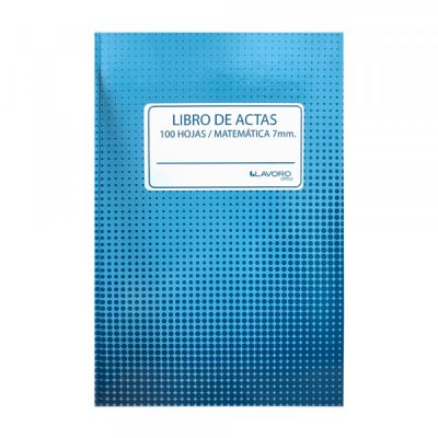 LIBRO ADM.ACTA 100HJ MAT 7MM FOLIADO LAVORO