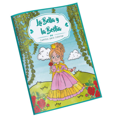 CUENTOS PARA COLOREAR LA BEL Y LA BESTIA 16 PAGIN ART & CRAF