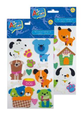 FIG. GOMA EVA PERRITOS 14 PCS 2 SURTIDO ART & CRAF