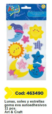 FIG. GOMA EVA LUNAS, SOLES Y ESTR ART & CRAF