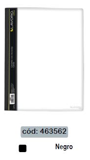 CARPETA C/ACCOCLIP CTA. VINIL TRANSP NEGRA LAVORO