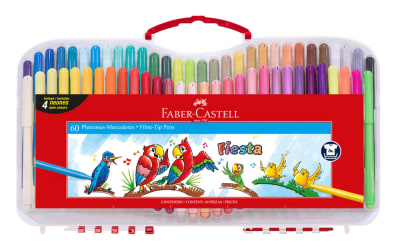 Marcador Fiesta 45 estuche rígido 60 colores