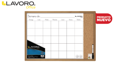PIZARRA MIXTA MAGNETICA/CORCHO PLANNER 60X90