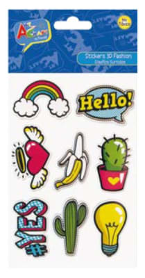 STICKER 3D FASHION 3 SURTIDOS BOLSA C/H ART & CRAF (SURTIDO)
