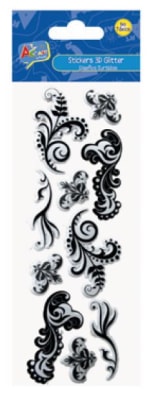 STICKER GLITTER 3D FASHION 3 SURTIDOS BOLSA C/H ART & CRAF (SURTIDO)