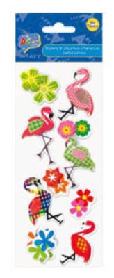 STICKER 3D UNICORNIOS Y FLAMING ART & CRAF