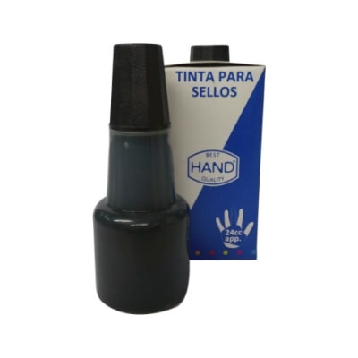 TINTA PARA TAMPON HAND 24 CC NEGRO