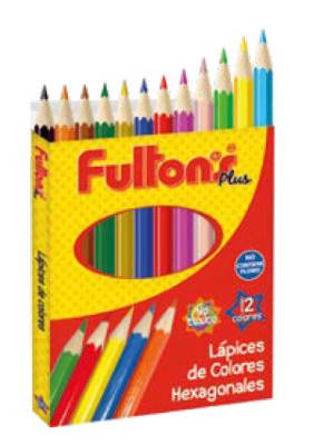 LAPICES DE COL. 12 UN. CORTO HEXAG. FULTONS