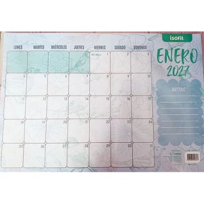 CALENDARIO ISOFIT MENSUAL DE ESCRITORIO MUJER v2027