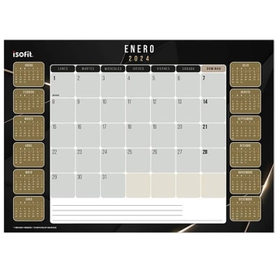 CALENDARIO ISOFIT MENSUAL DE ESCRITORIO 