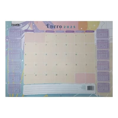CALENDARIO ISOFIT MENSUAL DE ESCRITORIO MUJER
