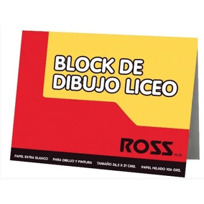 BLOCK ROSS LICEO 10 H 106G 26,5x21 CM