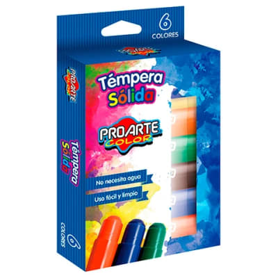 TEMPERA PROARTE SOLIDA  6 COLORES