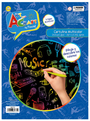 LAMINA MULTICOLOR SET 5 HJS. INCLUYE LÁPIZ