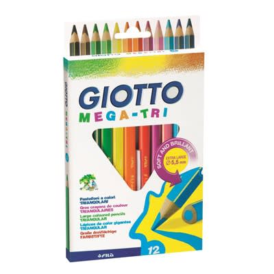 LAPIZ GIOTTO MEGA TRIANGULAR - 12 COL