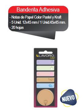 NOTAS ADH.5X12X45 1X45X45 20H KRAFT/PASTEL