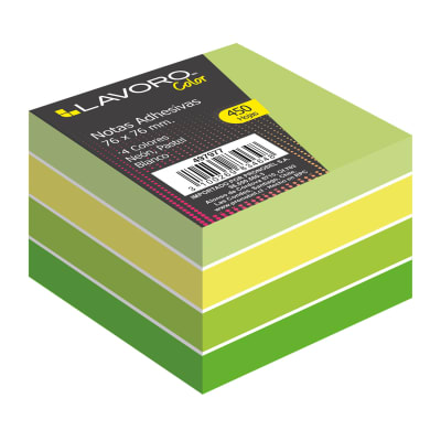 NOTA ADH. 654 76X76 MM 450HJ 4COL.VERDE