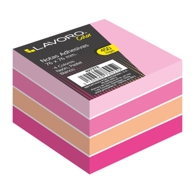 NOTA ADH. 654 76X76 MM 450HJ 4COL.ROSADO
