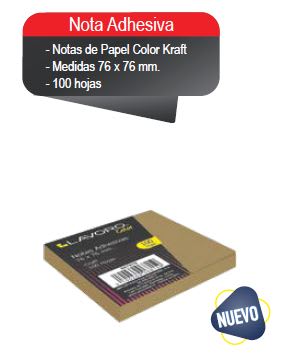 NOTA ADH. 654 76X76 MM 100 HJS. KRAFT
