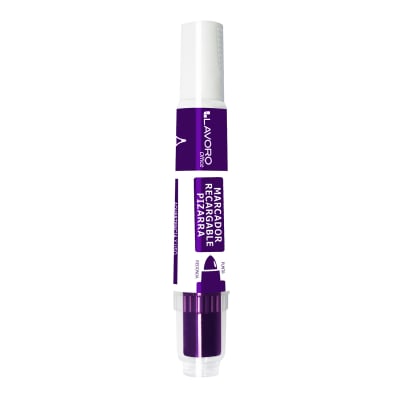 MARCADOR PIZARRA RECARGABLE PTA REDONDA MORADO LAVORO