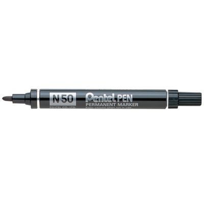 Marcador Punta Redonda Negro Pentel N50