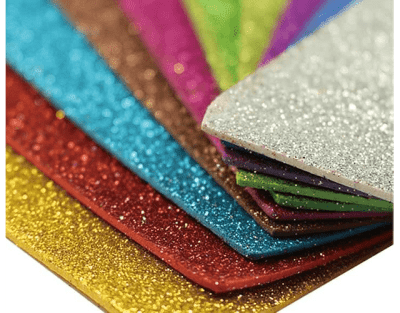 G.EVA GLITTER HAND T.40x60x0,2cm CELESTE
