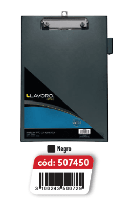 ANOTADOR SIMPLE PVC OFICIO NEGRO LAVORO