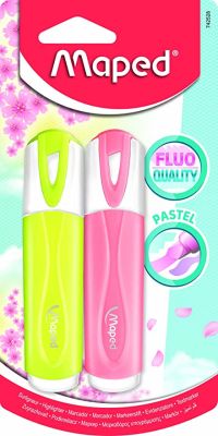 Bl.Destacador FLUO PEPS PASTEL x2