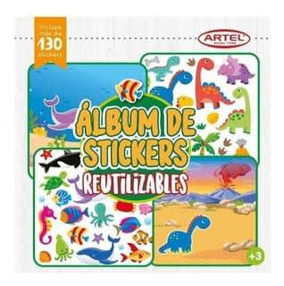 Block de Stickers Reutilizable Dino Artel