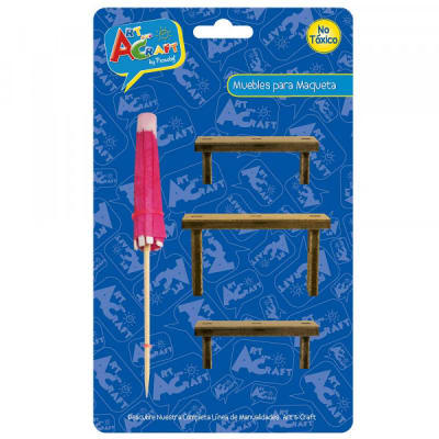 MUEBLES P/MAQUETA TERRAZA 4 PCS