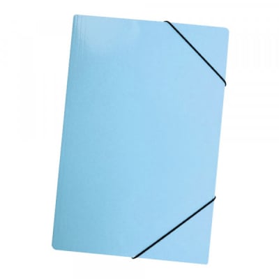 CARPETA C/ELASTICO ESTANDAR OF.CART.CELESTE PASTEL LAVORO