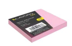 NOTA ADH. 654 76X76 MM. 1 UN. 100 HJS. ROSADO PASTEL
