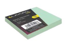 NOTA ADH. 654 76X76 MM. 1 UN. 100 HJS. VERDE PASTEL