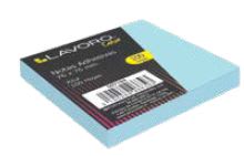 NOTA ADH. 654 76X76 MM. 1 UN. 100 HJS. CELESTE PASTEL