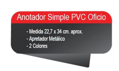 ANOTADOR SIMPLE PVC OFICIO AZUL LAVORO