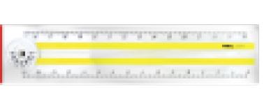 REGLA CON TRANSPORTADOR 30 CMS LAVORO