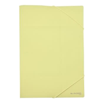 CARPETA PORTADOCUMENTOS C/ELASTICO OF AMARILLO PASTEL LAVORO