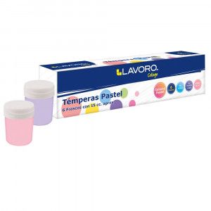 TEMPERA COLORES PASTEL 15 ML 6 COLORES