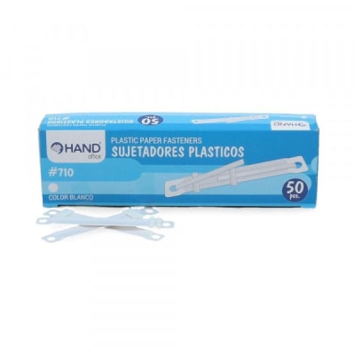 SUJETADOR FASTENER PLAST.BLANCO 50unHAND