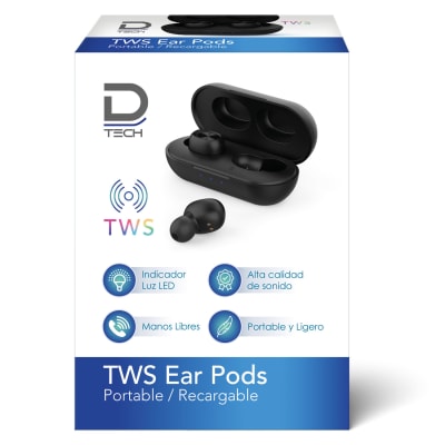 EAR POD REAL V AUTO PAIRING NEGRO                               
