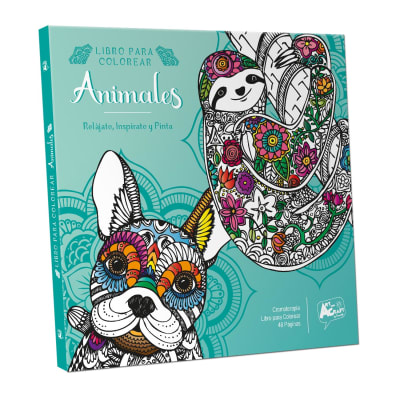 LIBRO P/COLOREAR ANIMALES 48 PAG. ART & CRAF
