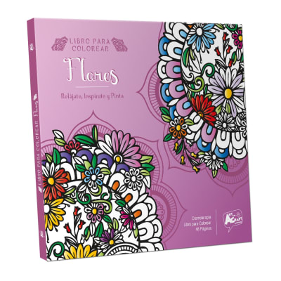 LIBRO P/COLOREAR FLORES 48 PAG. ART & CRAF