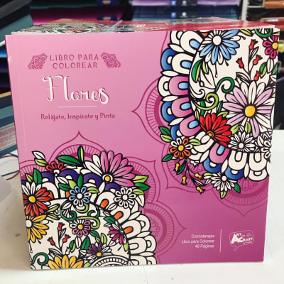 LIBRO P/COLOREAR FLORES 48 PAG. ART & CRAF