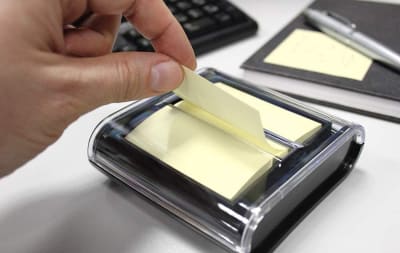 DISPENSADOR Z-NOTES NEGRO CON PAD 75x75mm INFO